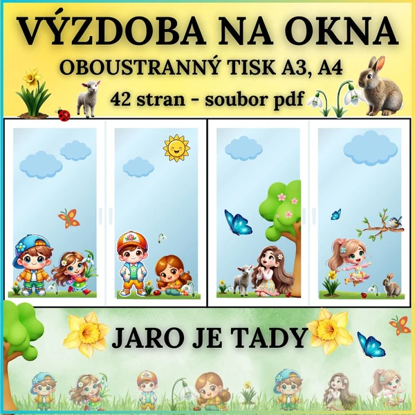 JARO - oboustranná výzdoba do oken A3