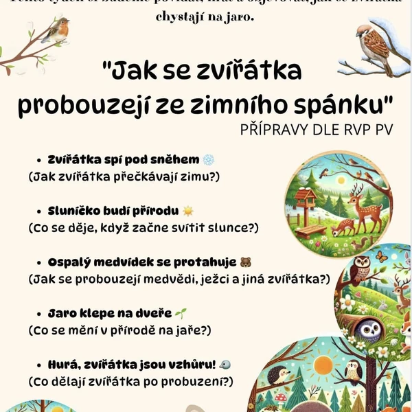 Příroda, zvířátka, jaro se probouzí