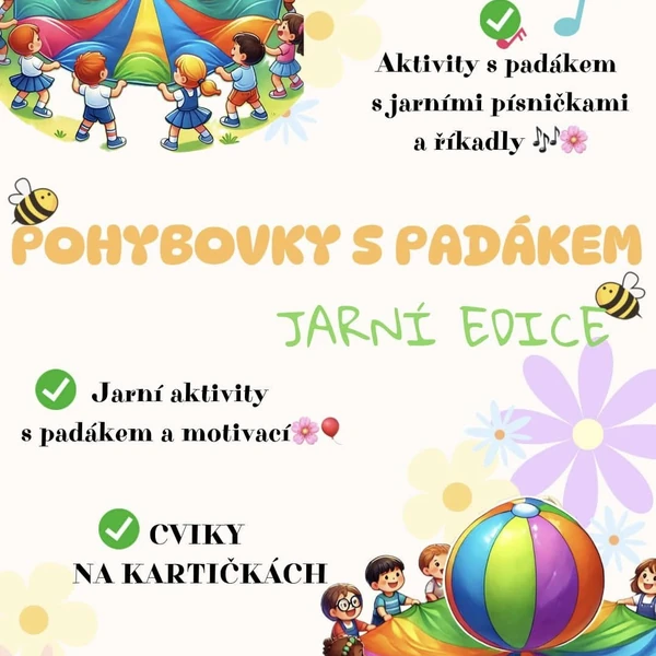 Padák- jaro (jarní pohybovky s padákem)