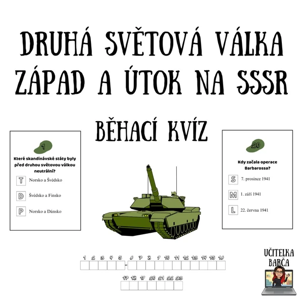 Běhací kvíz - Druhá světová válka - západní tažení a útok na SSSR