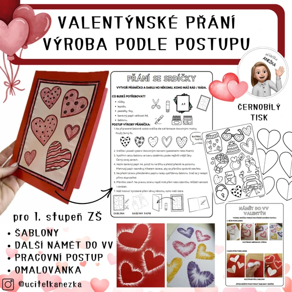 VALENTÝN - PRACOVNÍ POSTUP (PŘÁNÍ)