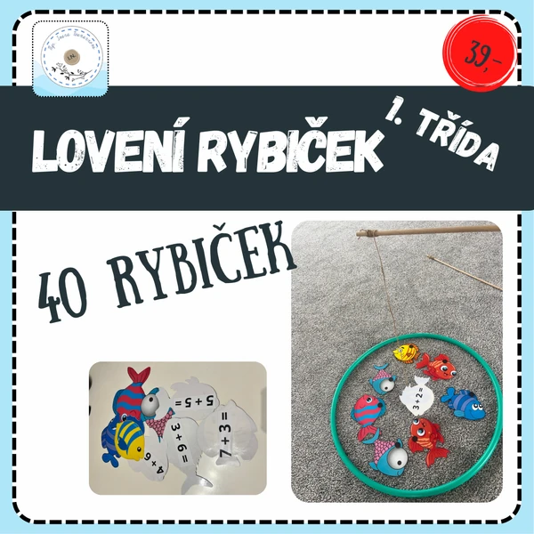 Lovení rybiček - sčítání a odčítání do 10