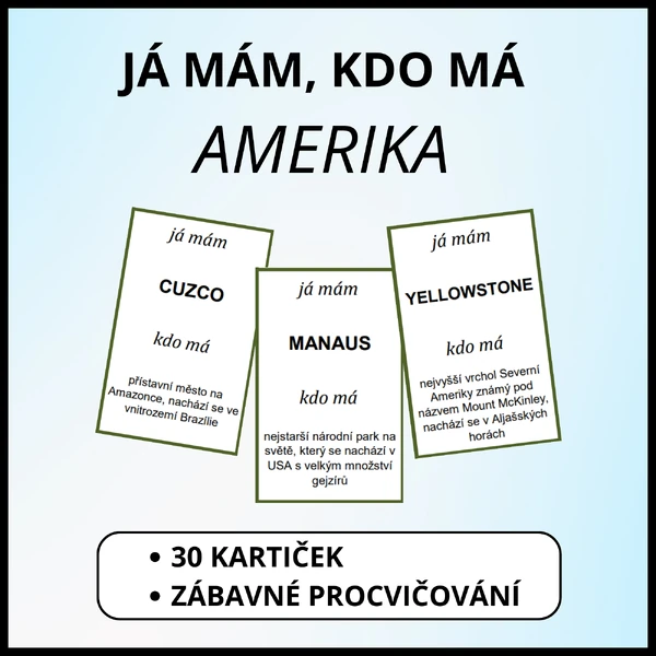 Já mám, kdo má - Amerika