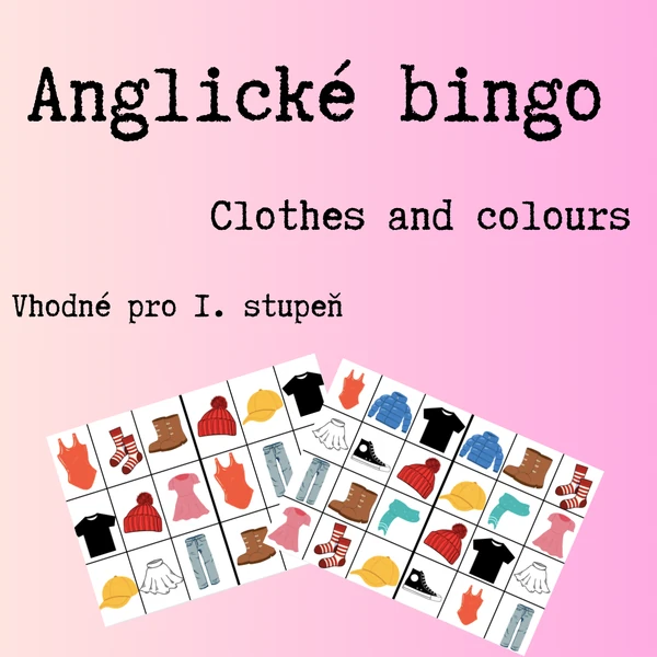 Anglické bingo - clothes