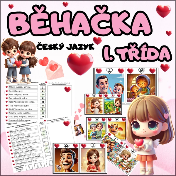 Běhací čtení s porozuměním – Valentýn 💖