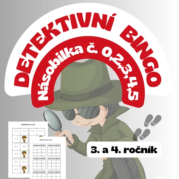 DETEKTIVNÍ BINGO č. 0,2,3,4,5