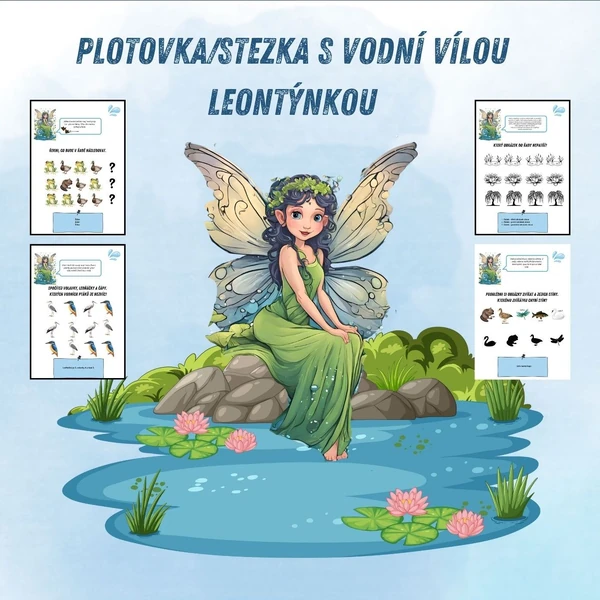 Plotovka/stezka s vodní vílou Leontýnkou