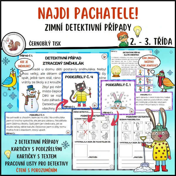 Najdi pachatele - zimní detektivní případy