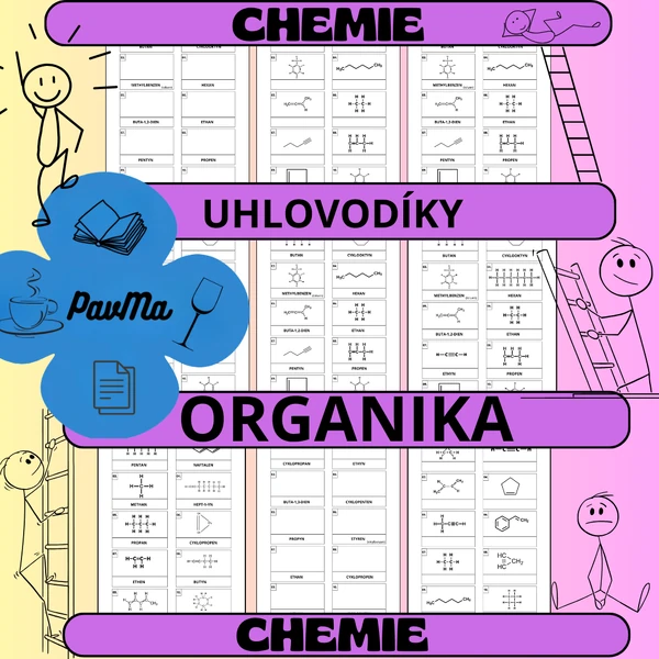 CHEMIE: Organika: Uhlovodíky - Pracovní listy s řešením