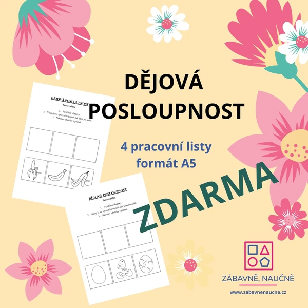Dějová posloupnost - 4 pracovní listy ZDARMA 