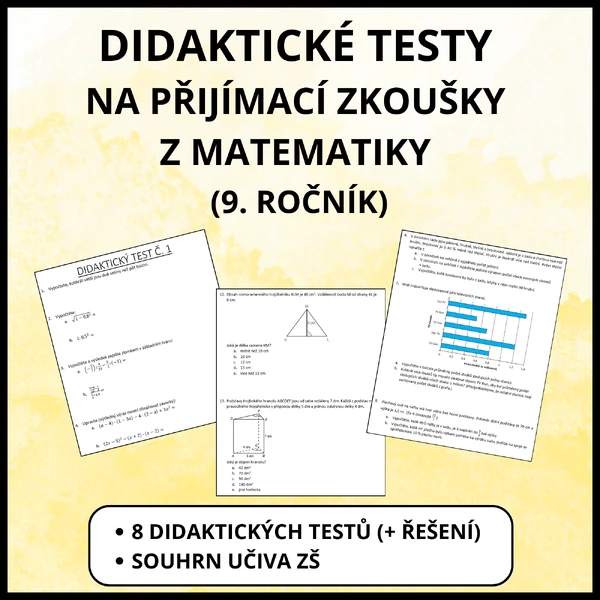 Didaktické testy k přijímacím zkouškám - matematika
