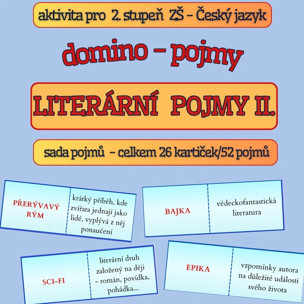 domino LITERÁRNÍ POJMY II.