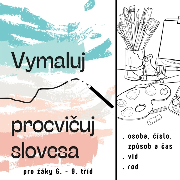 Vymaluj - procvičuj slovesa