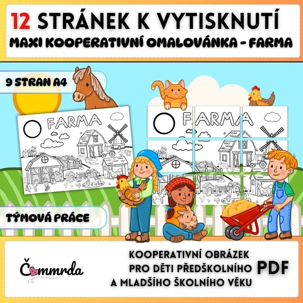 MAXI kooperativní omalovánka - Farma