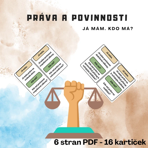 Výchova k občanství - práva a povinnosti - JÁ MÁM. KDO MÁ?