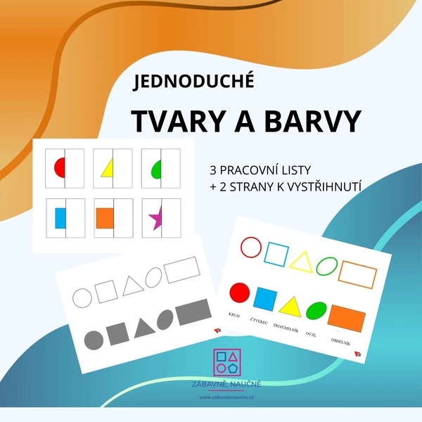 Jednoduché tvary a barvy (pracovní listy, výukový materiál) 
