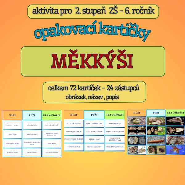 výukové kartičky MĚKKÝŠI