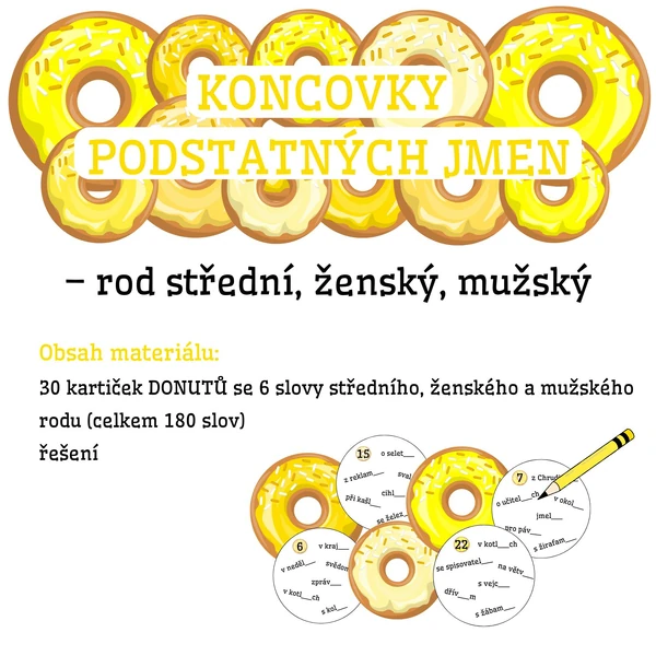 KONCOVKY PODSTATNÝCH JMEN - donuty