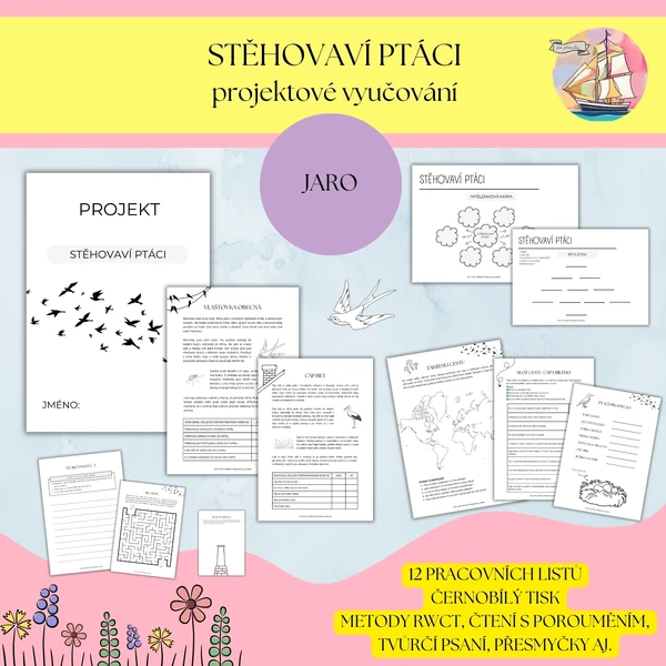 Stěhovaví ptáci - kreativní projekt pro 1. stupeň