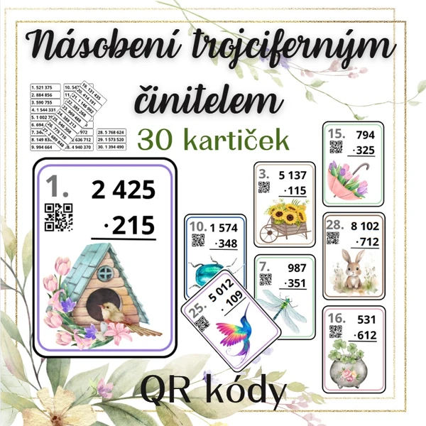 Násobení trojciferným činitelem