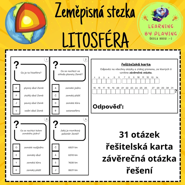 Zeměpisná stezka - LITOSFÉRA