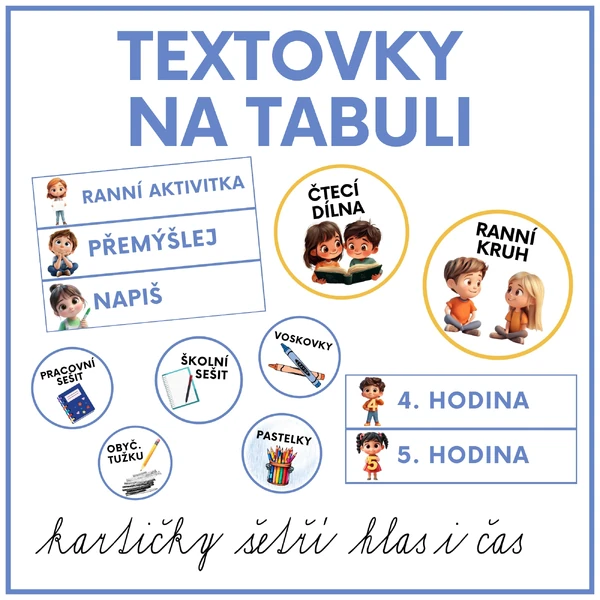 Textovky na tabuli