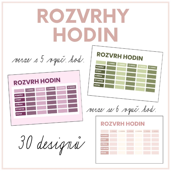Rozvrhy hodin