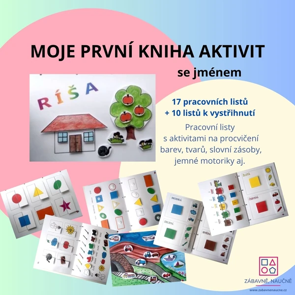 Moje první kniha aktivit - se jménem (vzdělávací materiál) 
