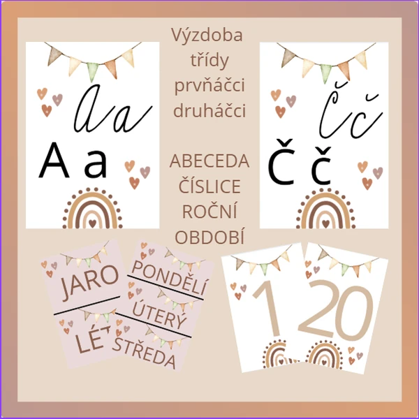 BOHO výzdoba třídy (1. a 2. třída)