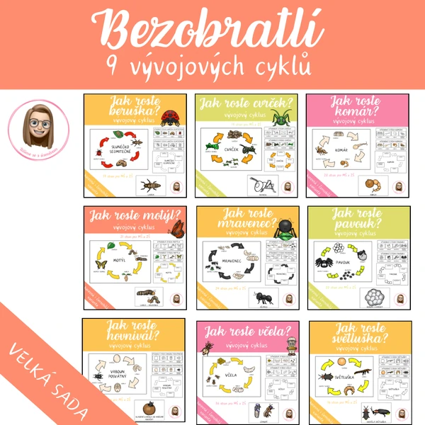 BEZOBRATLÍ ŽIVOČICHOVÉ - vývojová stádia