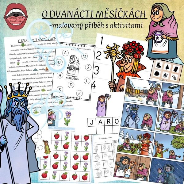 O DVANÁCTI MĚSÍČKÁCH: malovaný příběh s aktivitami