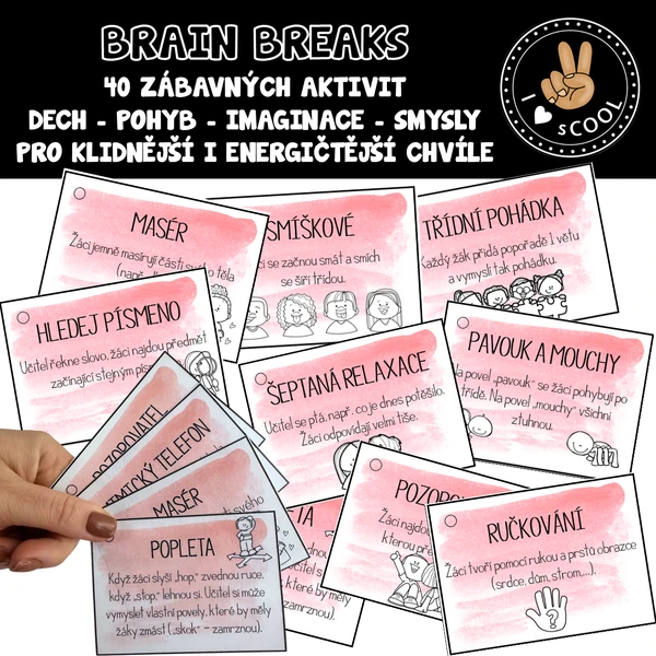Brain breaks aktivity - aktivizační i relaxační úkoly