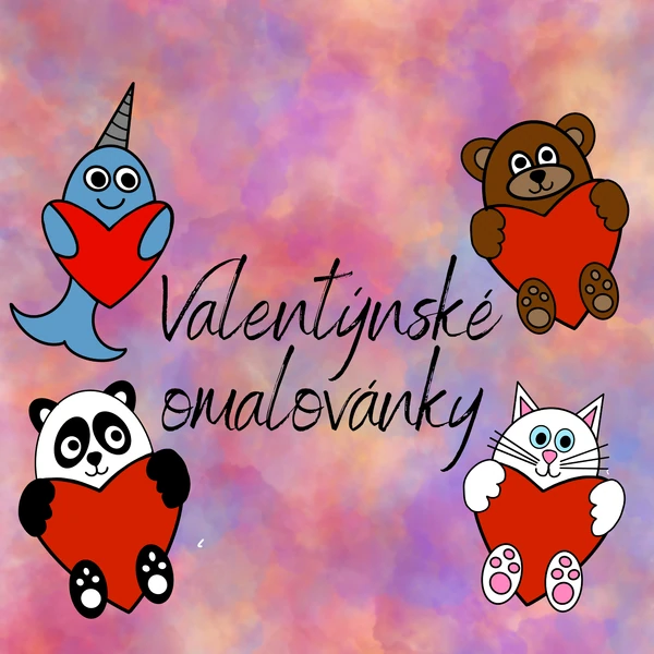 Valentýn - omalovánky