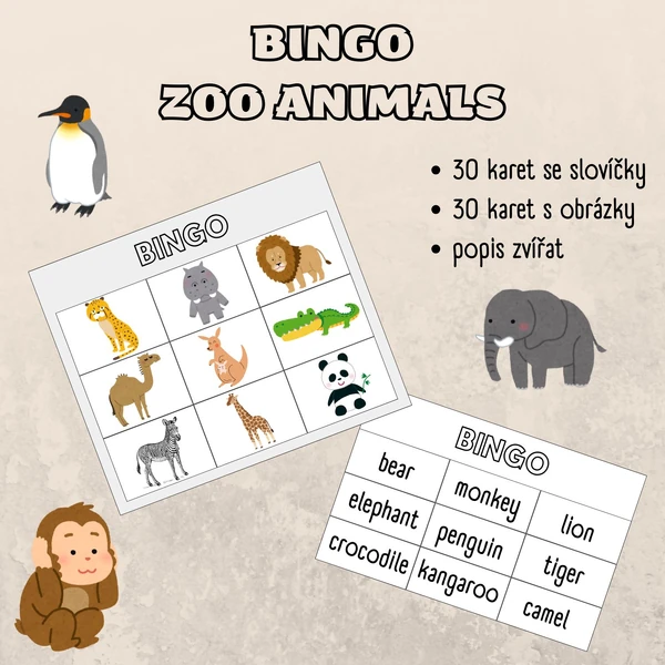ZOO animals - bingo