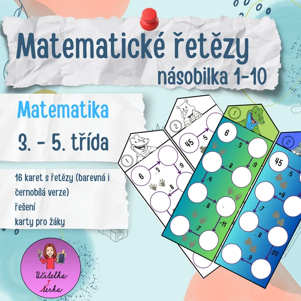 Matematické řetězy se zvířaty - násobilka