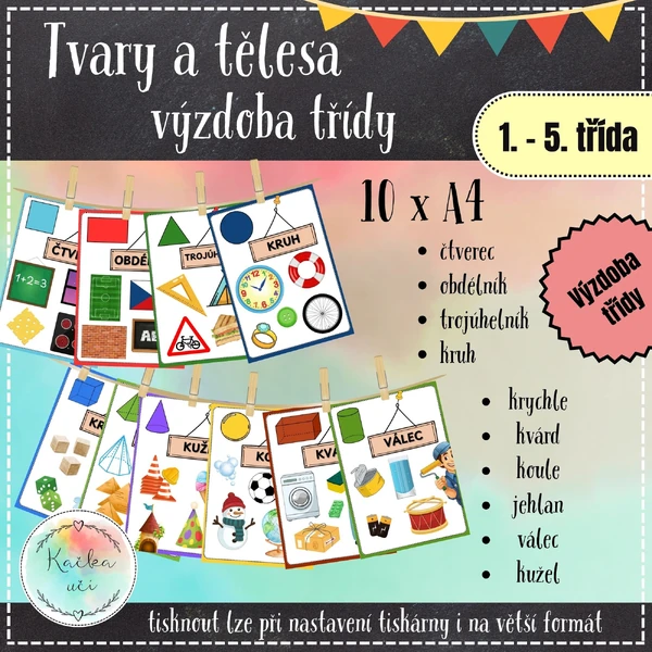 Tvary a tělesa - výzdoba třídy