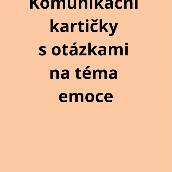 Komunikační kartičky EMOCE