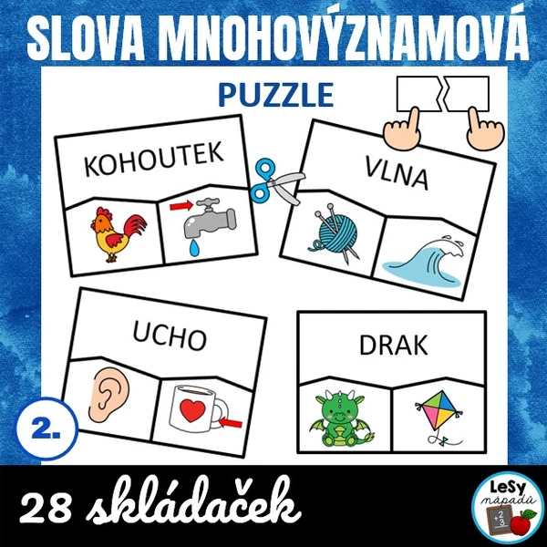 Slova mnohovýznamová - puzzle