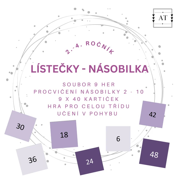 Násobilka 2 - 10 - hra lístečky