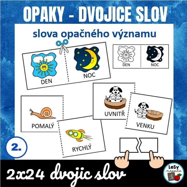 Opaky - skládačka, dvojice slov