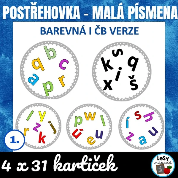 Postřehovka - malá tiskací písmena