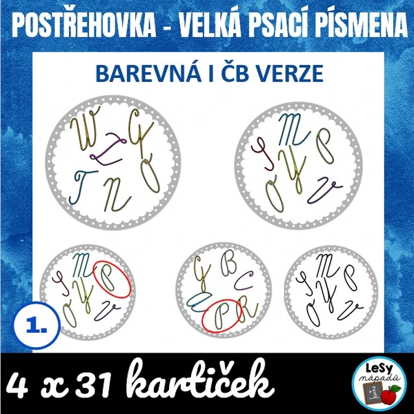 Postřehovka - velká psací písmena_