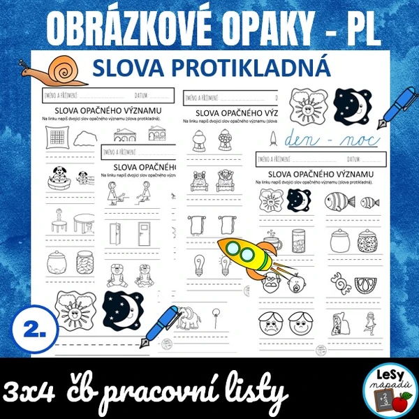 Obrázkové opaky - pracovní listy