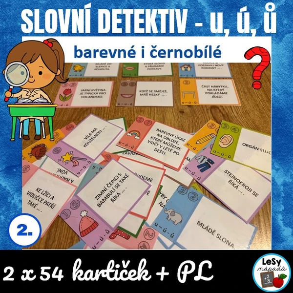 Slovní detektiv - u, ú, ů