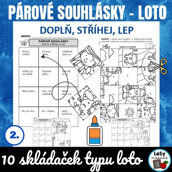 Párové souhlásky - loto, farma 