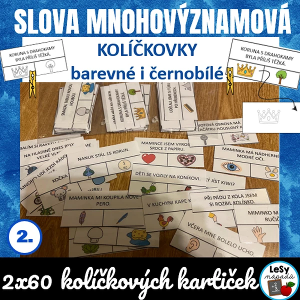 Slova mnohovýznamová - kolíčkovky