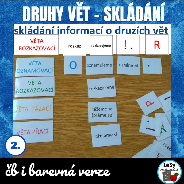 Druhy vět - skládání informací o druzích vět