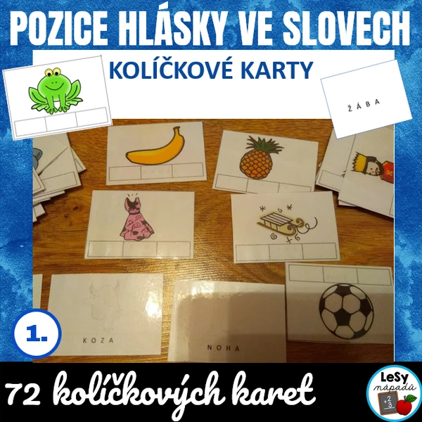 Pozice hlásky - kolíčkové kartičky