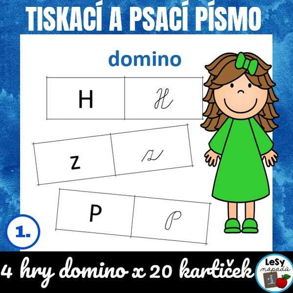 Domino - tiskací a psací písmena