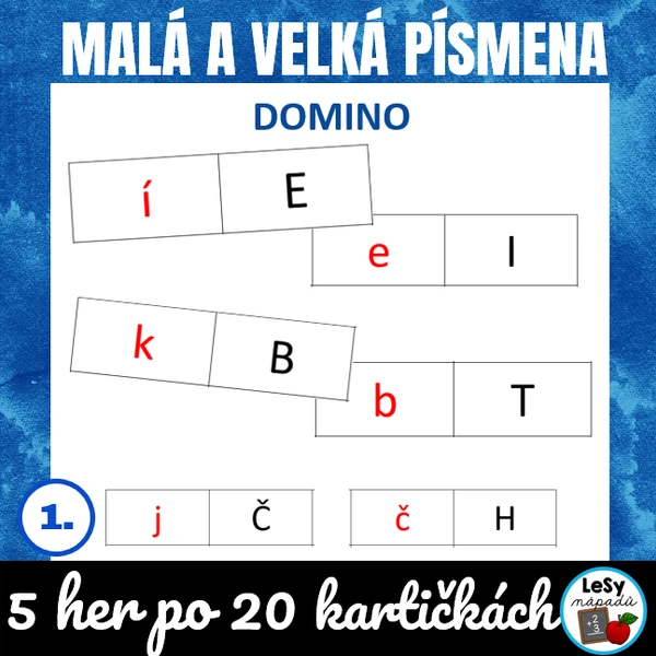 Domino - malá a velká tiskací písmena